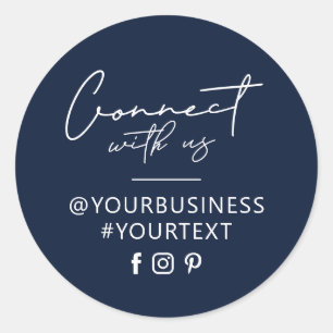 Sticker Rond Navy Ensemble de logo d'entreprise pour les médi