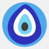 Sticker Rond Nazar Amulet (Devant)