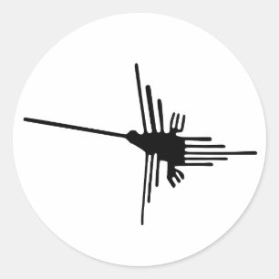 Sticker Rond nazca oiseau symbole ancien peru géoglyphe lignes