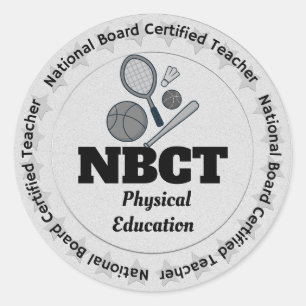 Sticker Rond NBCT National Board Enseignant Enseignement physiq