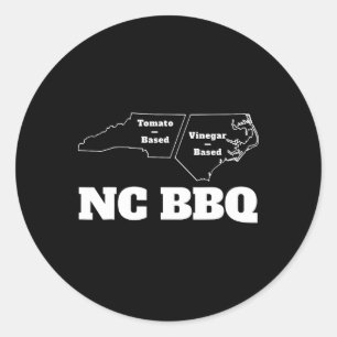 Sticker Rond Nc Bbq North Carolina Byrbecue Pit Master Boss
