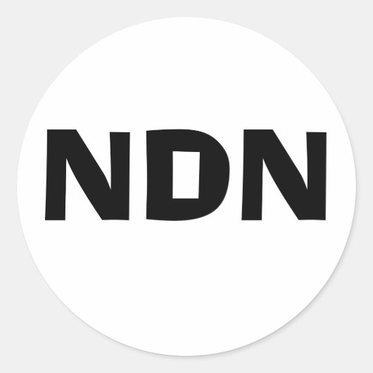 Sticker Rond NDN decal (Devant)