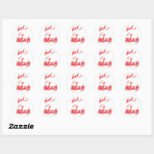Sticker Rond Né à esturber (Feuille)