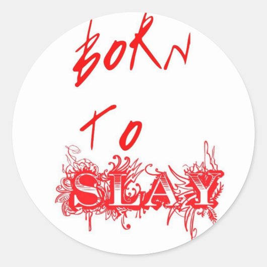 Sticker Rond Né à esturber (Devant)