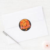 Sticker Rond Né à nouveau Phoenix (Enveloppe)