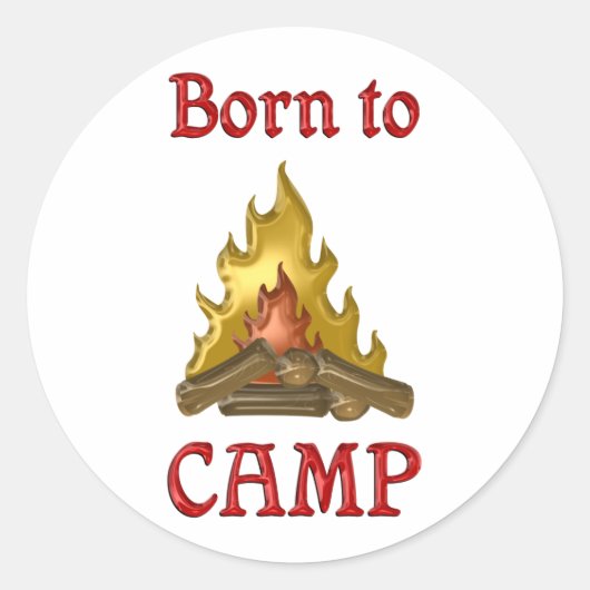 Sticker Rond Né au camp (Devant)