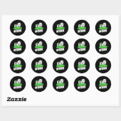 Sticker Rond Né Au Golf Forcé À Travailler (Feuille)