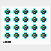 Sticker Rond Né au Guatemala (Feuille)