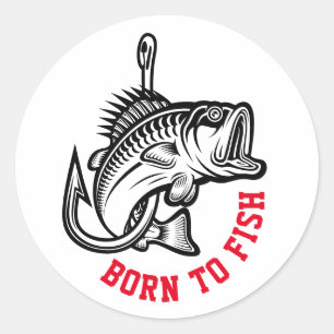 Sticker Rond Né au poisson