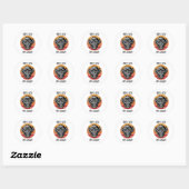Sticker Rond Ne baise pas le singe (Feuille)