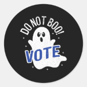 Sticker Rond Ne Boo Pas ! Vote Ghost Élections Démocratie Améri (Devant)