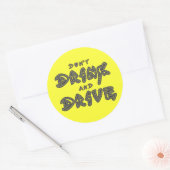 Sticker Rond Ne buvez pas et ne pilotez pas (Enveloppe)