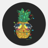 Sticker Rond Ne Christmas In July Trocal Christmas Hawaiian (Devant)