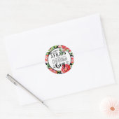 Sticker Rond Ne Craignez Pas De Rêver Gros - Roses Rouges Citat (Enveloppe)