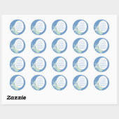 Sticker Rond Ne craignez pas, Écriture Isaïe libellule Bleu, Ve (Feuille)