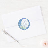 Sticker Rond Ne craignez pas, Écriture Isaïe libellule Bleu, Ve (Enveloppe)
