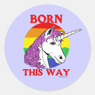 Sticker Rond Né de cette façon