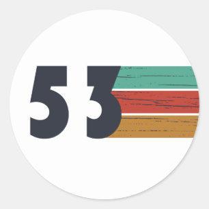 Sticker Rond né en 1953 anniversaire vintage
