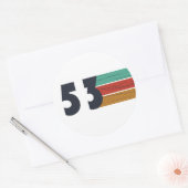 Sticker Rond né en 1953 anniversaire vintage (Enveloppe)