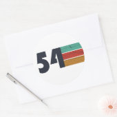 Sticker Rond né en 1954 anniversaire vintage (Enveloppe)