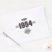 Sticker Rond Né en 1954 (Dark&Lightgrey) (Enveloppe)