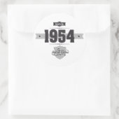 Sticker Rond Né en 1954 (Dark&Lightgrey) (Sac)