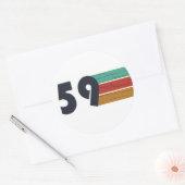 Sticker Rond né en 1959 anniversaire vintage (Enveloppe)