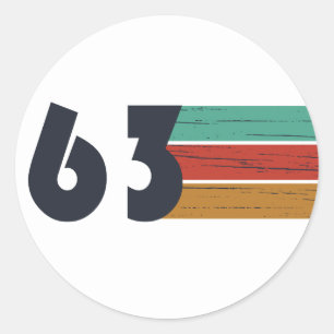 Sticker Rond né en 1963 cadeau d'anniversaire vintage