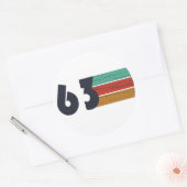 Sticker Rond né en 1963 cadeau d'anniversaire vintage (Enveloppe)