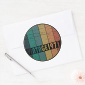 Sticker Rond Né en 1971 anniversaire vintage (Enveloppe)