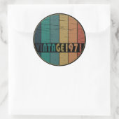 Sticker Rond Né en 1971 anniversaire vintage (Sac)
