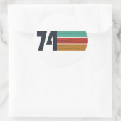 Sticker Rond né en 1974 fête d'anniversaire vintage (Sac)