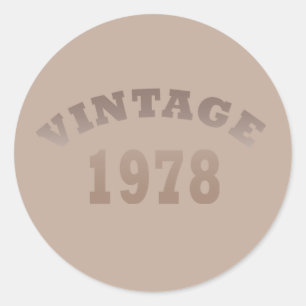 Sticker Rond Né en 1978 anniversaire vintage