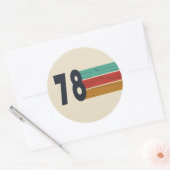Sticker Rond Né en 1978 cadeau d'anniversaire vintage (Enveloppe)
