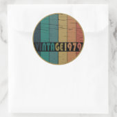 Sticker Rond Né en 1979 anniversaire vintage (Sac)