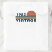 Sticker Rond Né en 1982 cadeau d'anniversaire vintage (Sac)