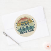 Sticker Rond Né en 1998 cadeau d'anniversaire (Enveloppe)