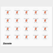 Sticker Rond Ne faites pas baconner mon cœur (Feuille)