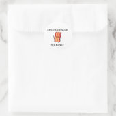 Sticker Rond Ne faites pas baconner mon cœur (Sac)
