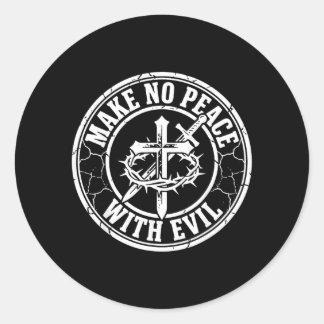 Sticker Rond Ne faites pas la paix avec le Chevalier Templier d
