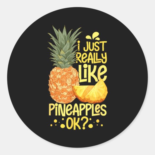 Sticker Rond Ne Fruit Plant Juice Funny Hawaiian Quotes  (Devant)