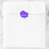 Sticker Rond Ne jamais perdre Hope Blue (Sac)