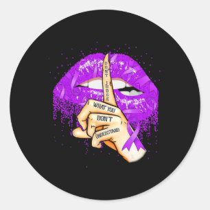 Sticker Rond Ne jugez pas ce que vous ne comprenez pas la surdo