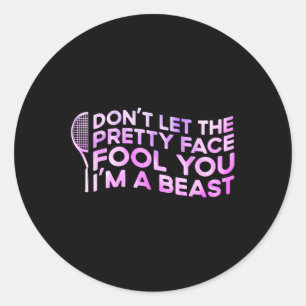 Sticker Rond Ne Laissez Pas Le Joli Visage Vous Irez Un Sport B