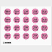 Sticker Rond Ne laissez pas votre colonne vertébrale monter sur (Feuille)