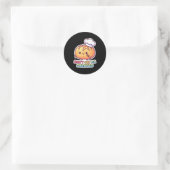 Sticker Rond Ne lance pas le pain sourdough pun drôle kawaii (Sac)