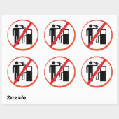 Sticker Rond Ne le faites pas (Feuille)