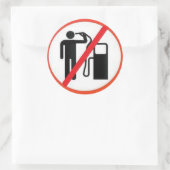 Sticker Rond Ne le faites pas (Sac)