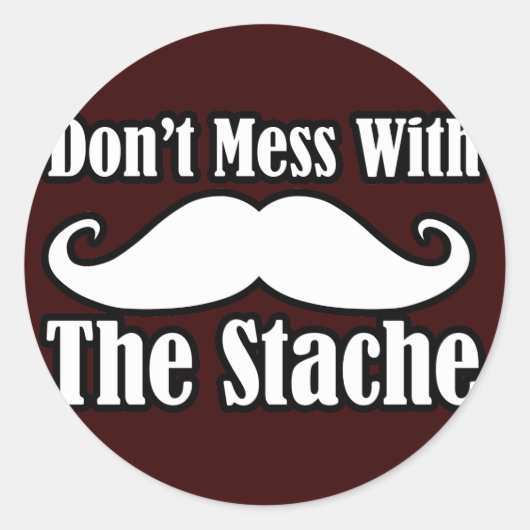 Sticker Rond Ne manquez pas la moustache (Devant)