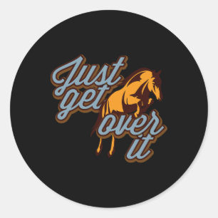Sticker Rond Ne Manquez Pas Le Cheval De Saut